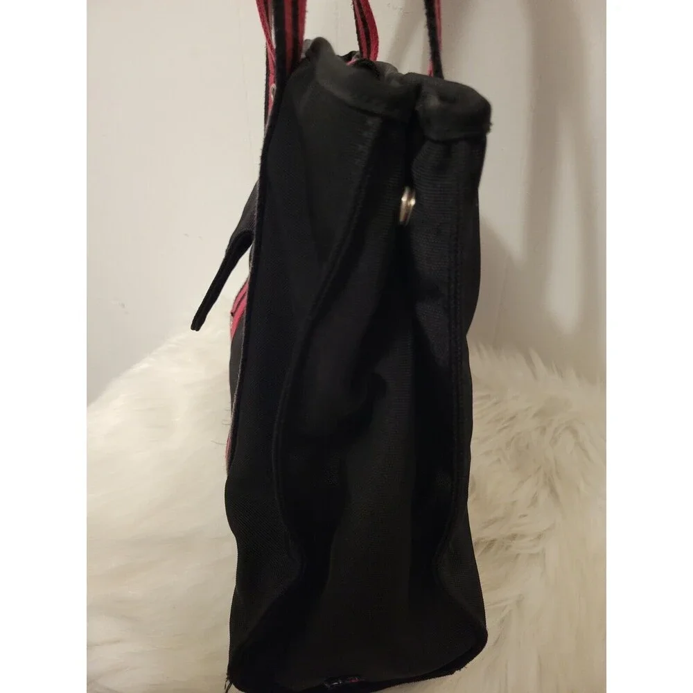 Tommy Hilfiger Tote Bag Women L Red Black Expandable